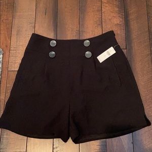 Anthropologie NWT,‎ high waisted black shorts
